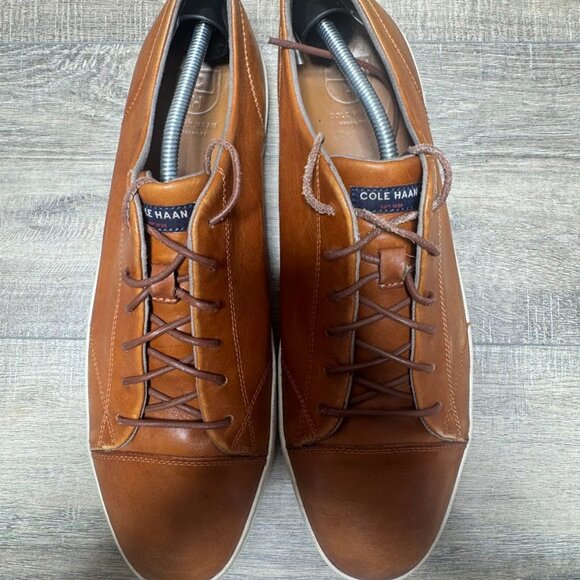 Cole Haan Grand Crosscourt Brown Leather Sneaker Men's Size 13 - Picture 2 of 7